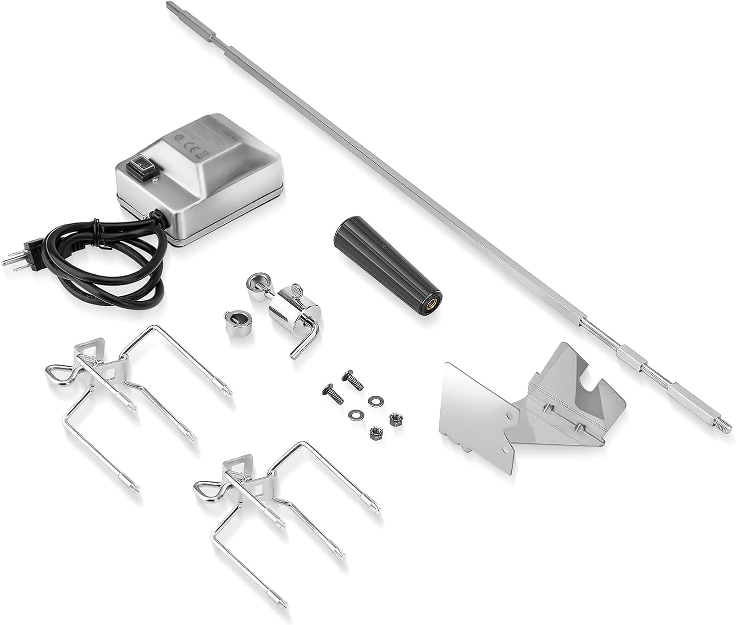 onlyfire Stainless Steel BBQ Rotisserie Kit for Weber Gas Grills | Fits for Weber Genesis 310/330(Year Under 2016), Spirit 310/330 Series Gas Grills