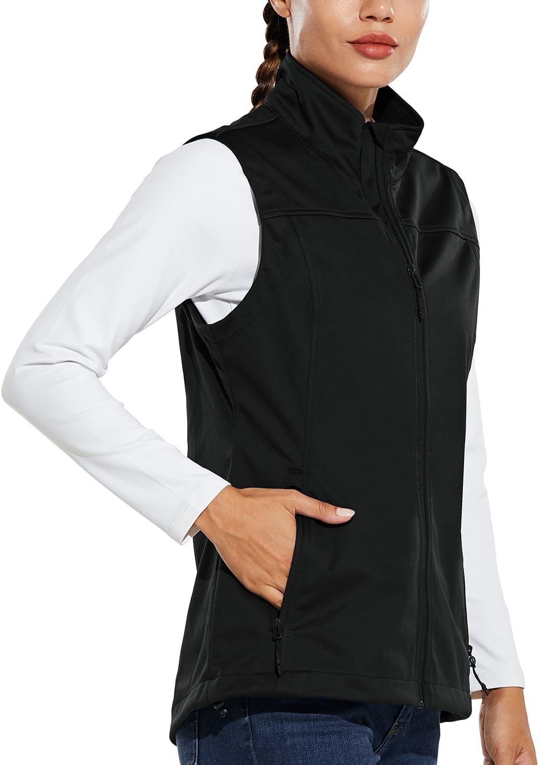 baleaf Women's Lightweight Running Vest Sleeveless Softshell Jacket