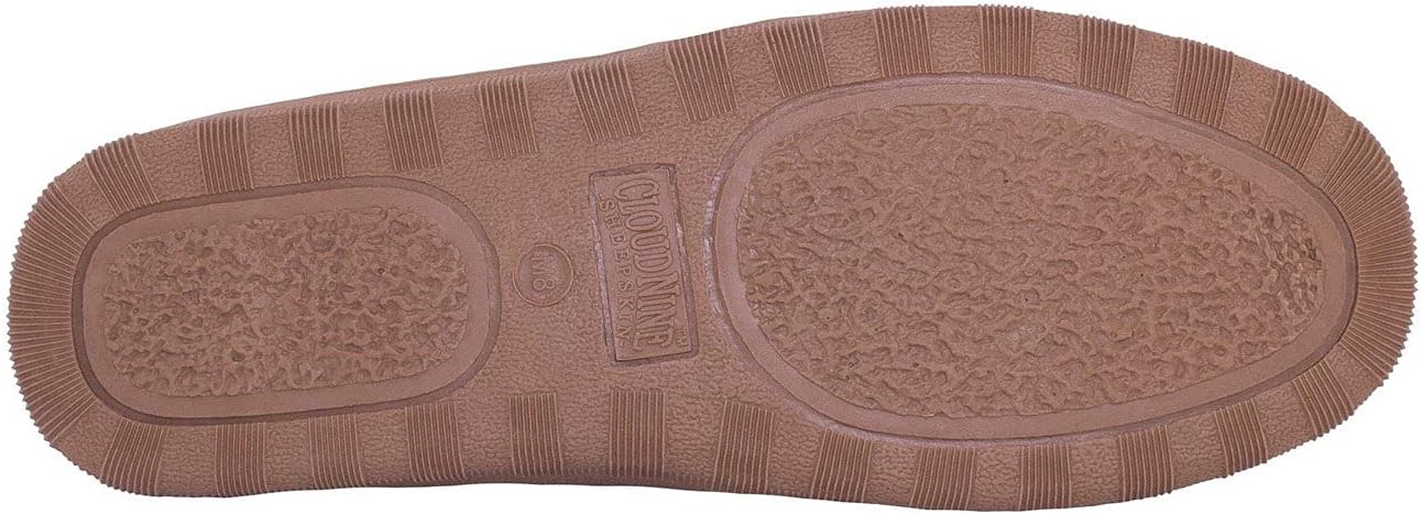 Cloud Nine Men's Romeo Sheepskin Slippers with Suede Upper | 100% sheepskin lining, suede leather, TPR sole, slip-on design, breathable warmth, indoor/outdoor versatility