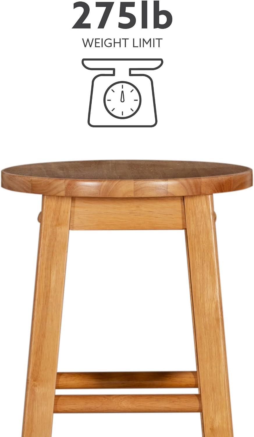 Linon 29-Inch Barstool With Round Seat