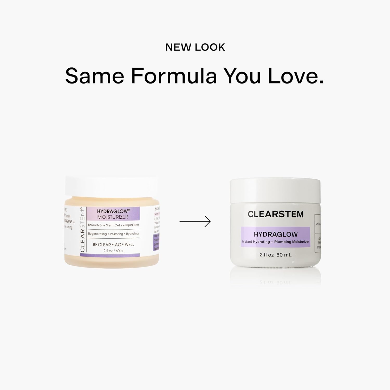 CLEARSTEM - HYDRAGLOW Stem Cell Moisturizer - Bakuchiol + Squalene - Youthful Skin Face Moisturizer - All Skin Types - Facial Skin Care Products