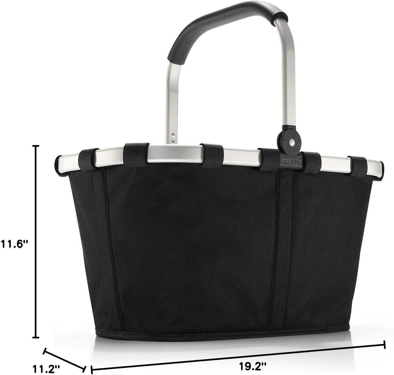 reisenthel carrybag frame black/black - Sturdy shopping basket with plenty of storage space and practical inner pocket - water-repellent