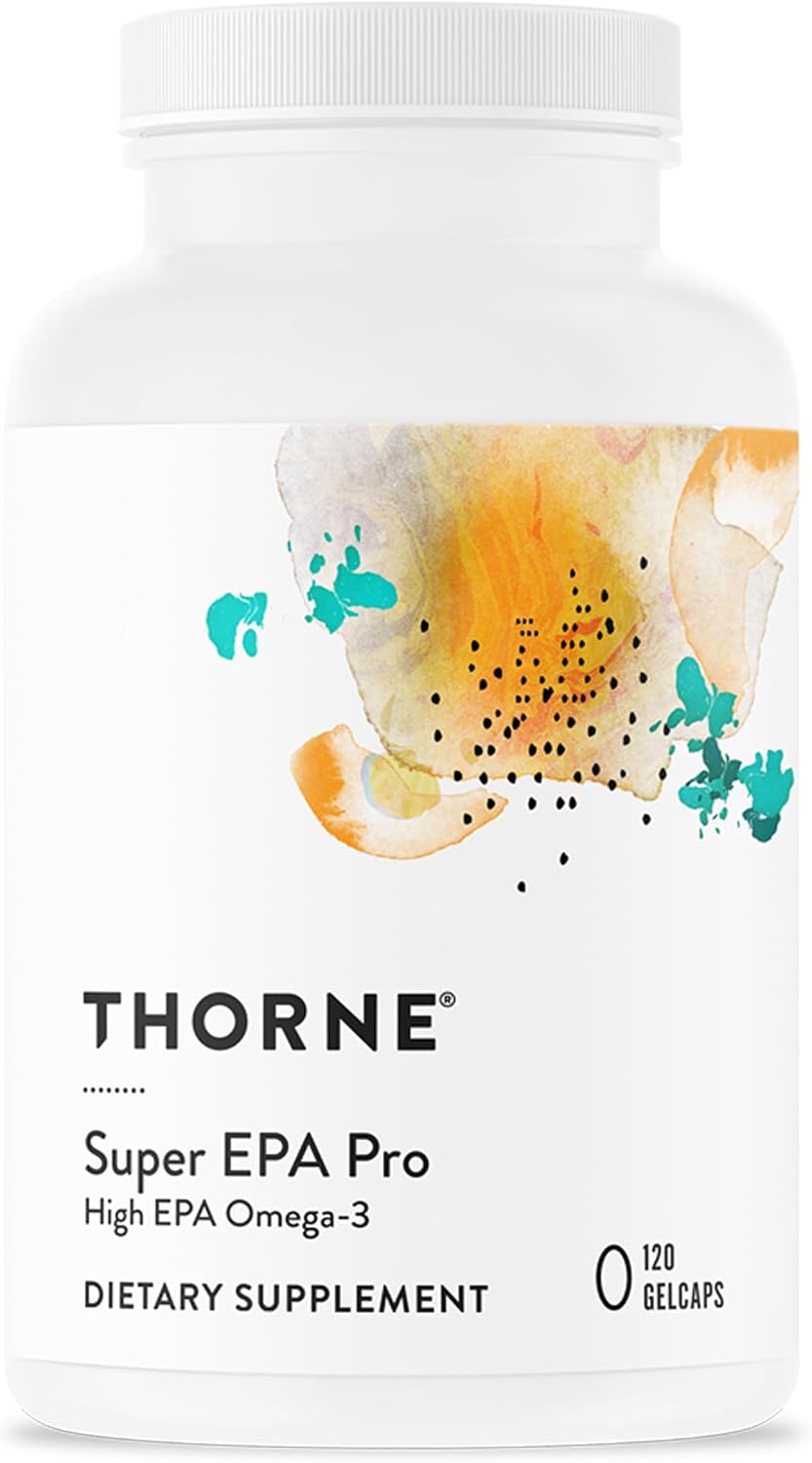THORNE Super EPA Pro, High-EPA Omega-3 Fish Oil Supplement, 120 Softgels | 1, 300 mg EPA & 320 mg DHA per Serving
