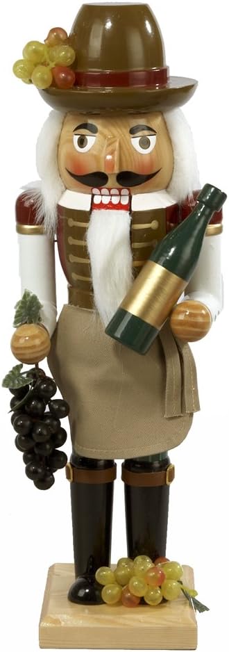 Kurt Adler 15-Inch Wooden Wine Grower Nutcracker