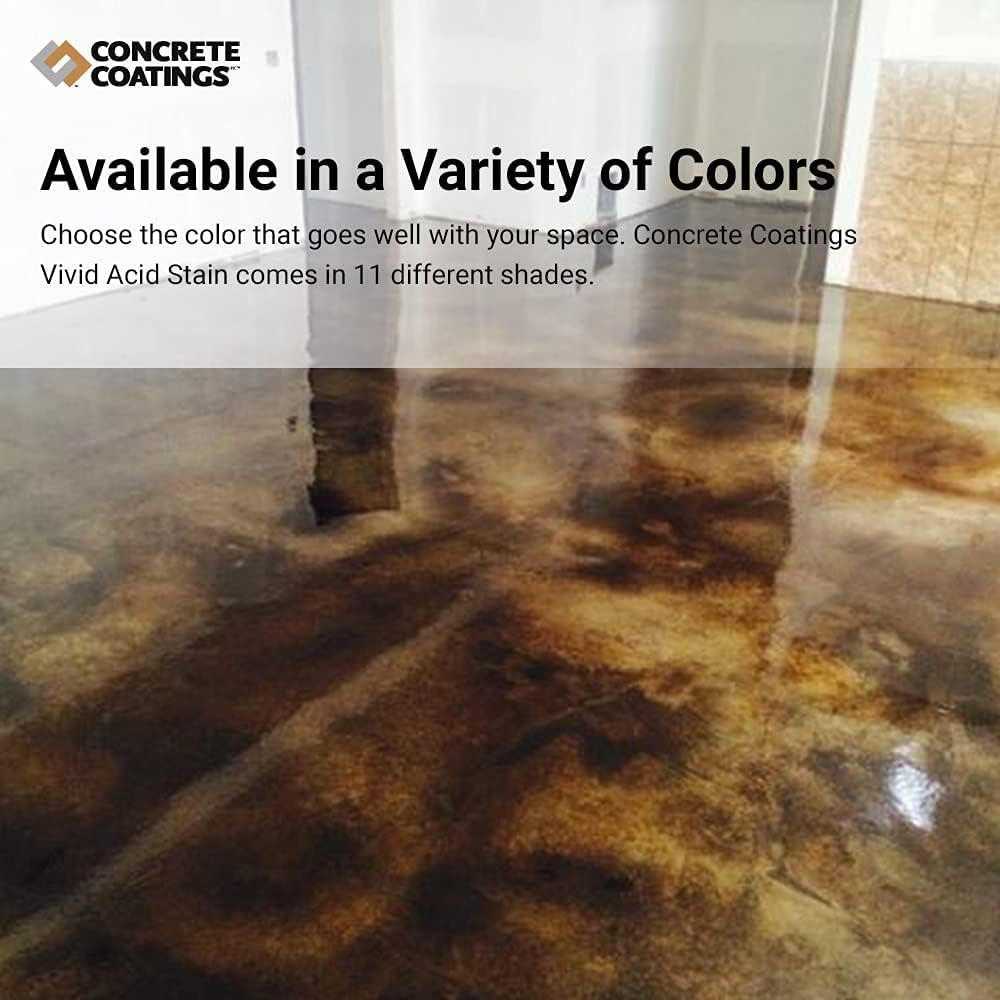 CC Concrete Coatings Vivid Acid Stain for Concrete | Weathered Terracotta | 4 oz Tester