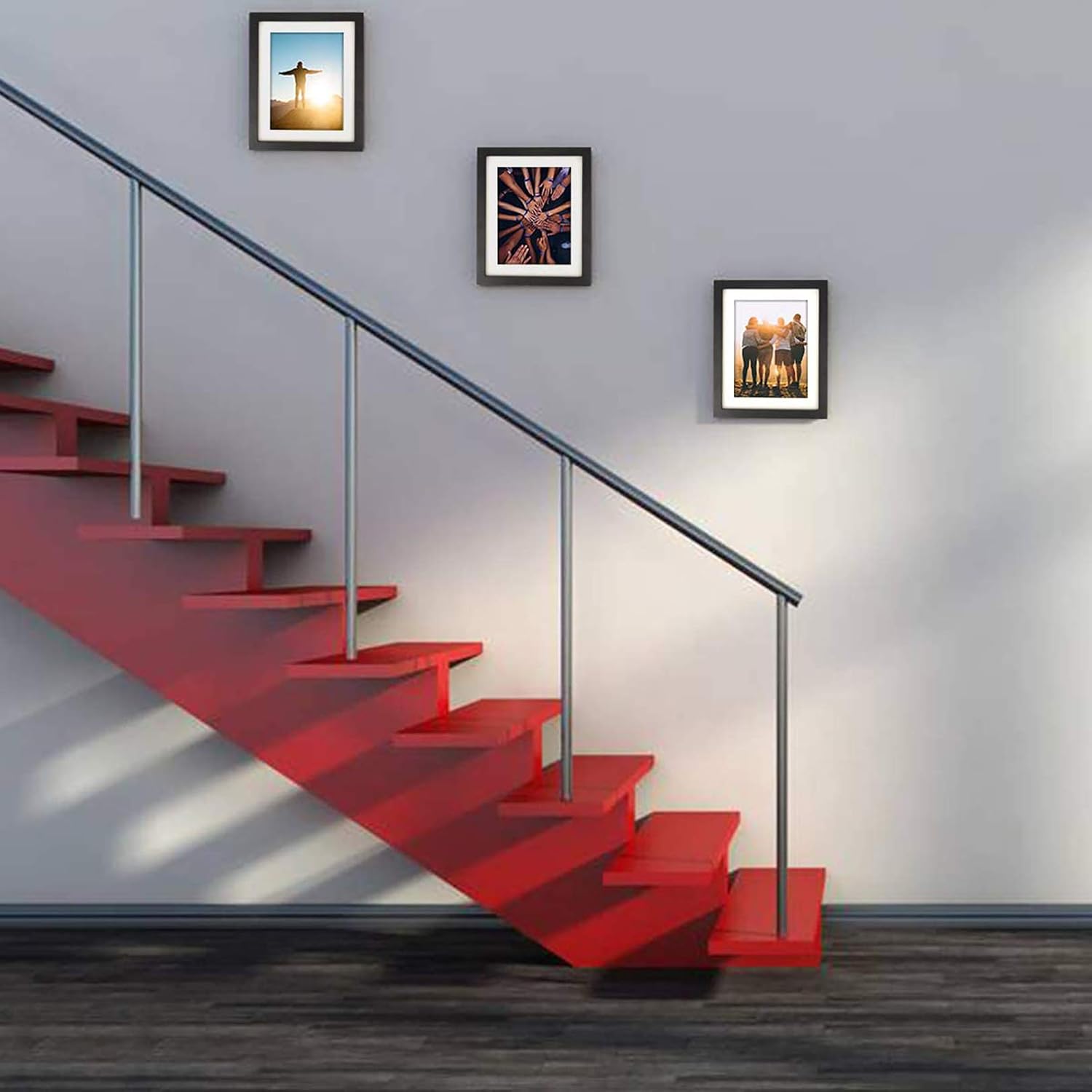 WUTL 8x8 Black Picture Frames Square