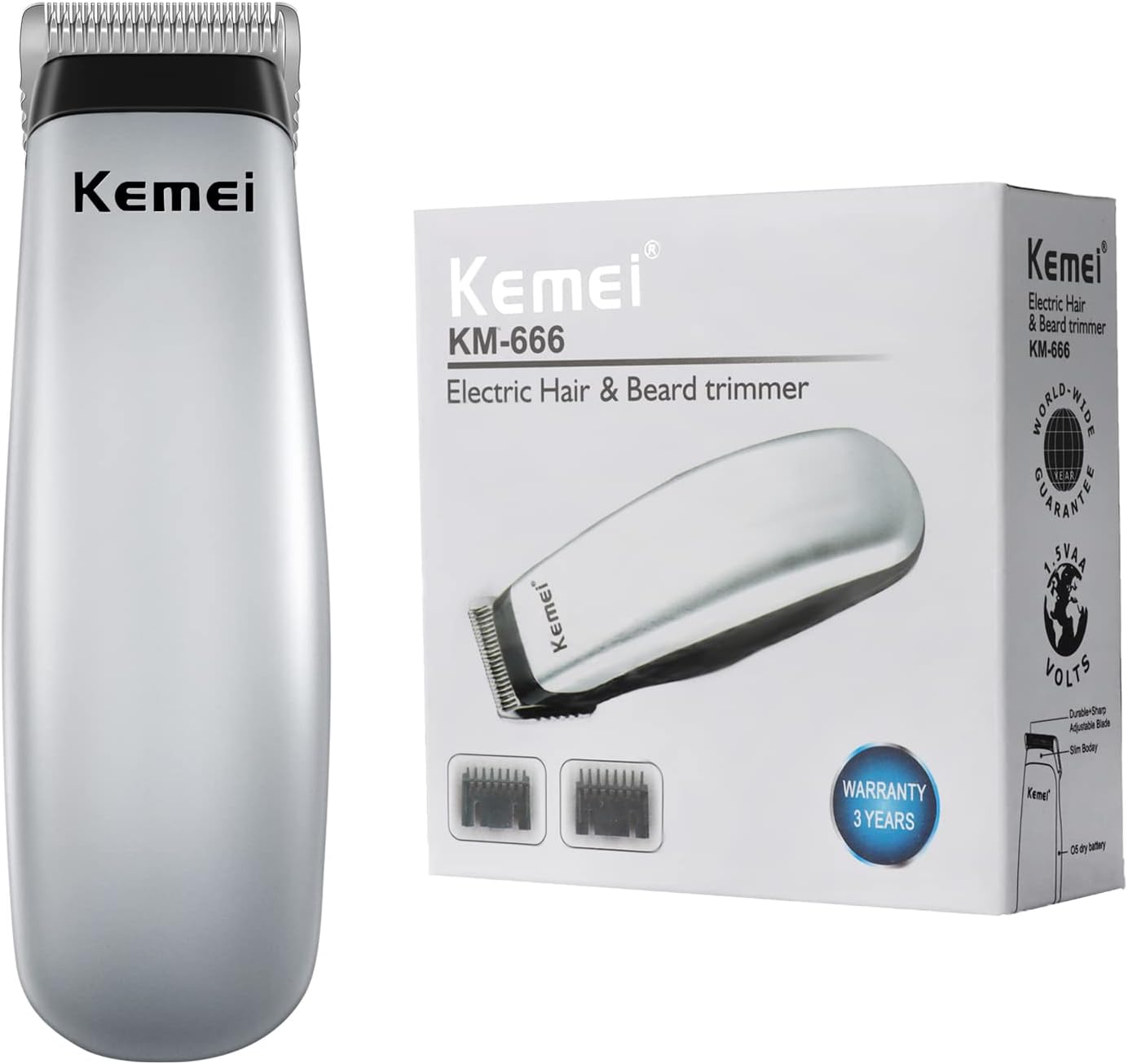 KEMEI Mini Clippers Trimmer Groomer Cordless Self-Haircut Kit Styling Shears with Stainless Steel | Cordless Self-Haircut Kit
