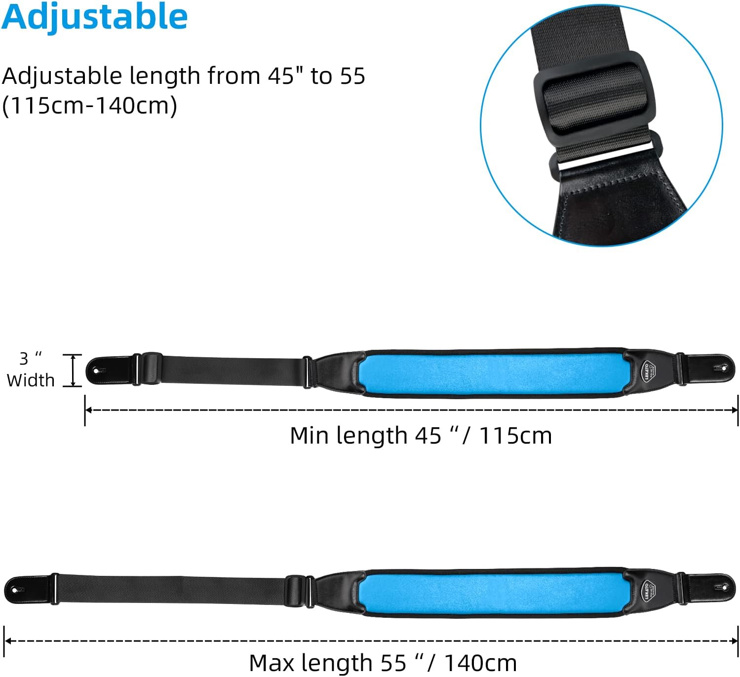 LEKATO Guitar Straps for Electric Guitar Bass