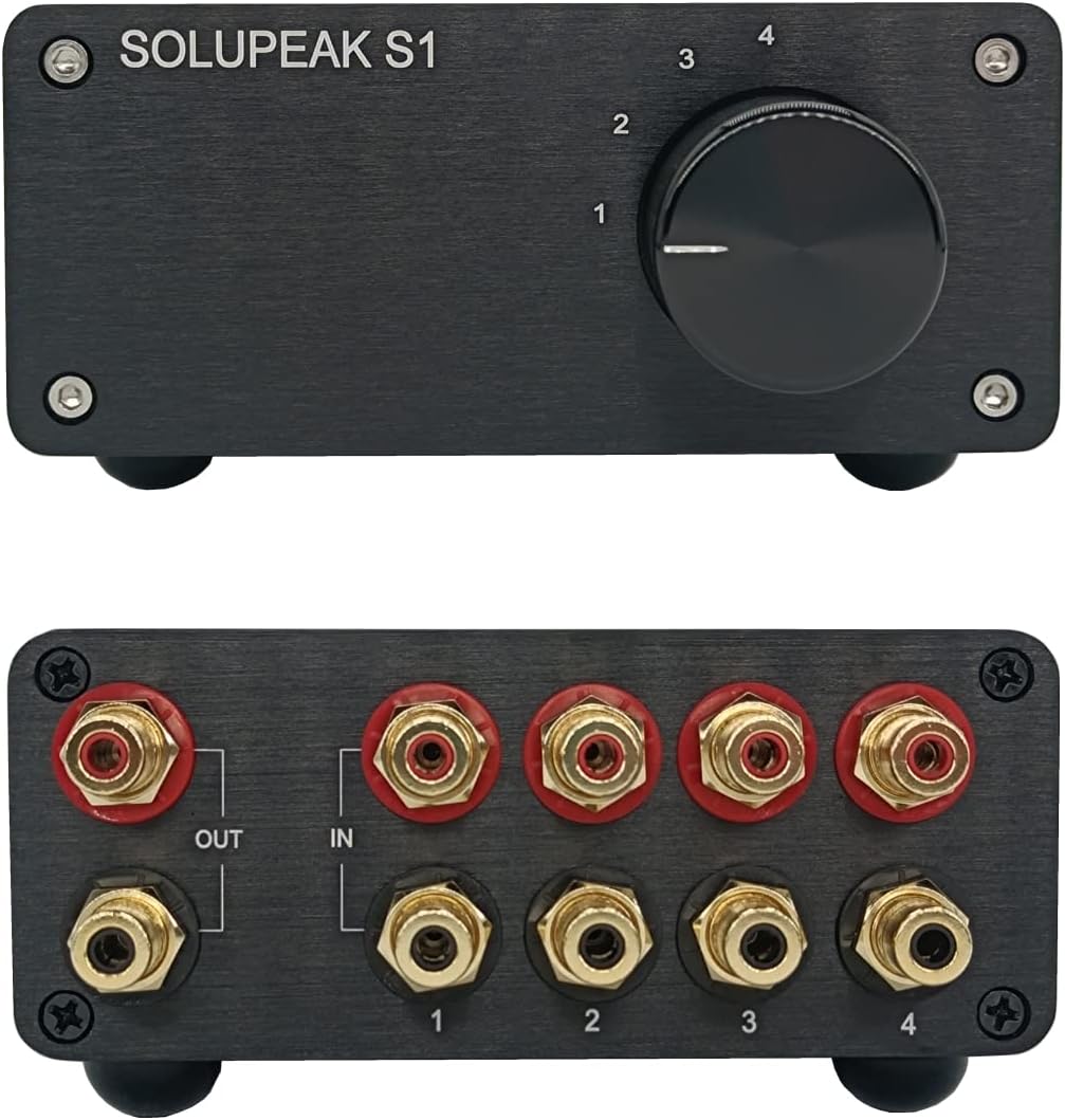 U31 3 Way RCA Audio Switcher, Stereo Audio Switch Selector Box