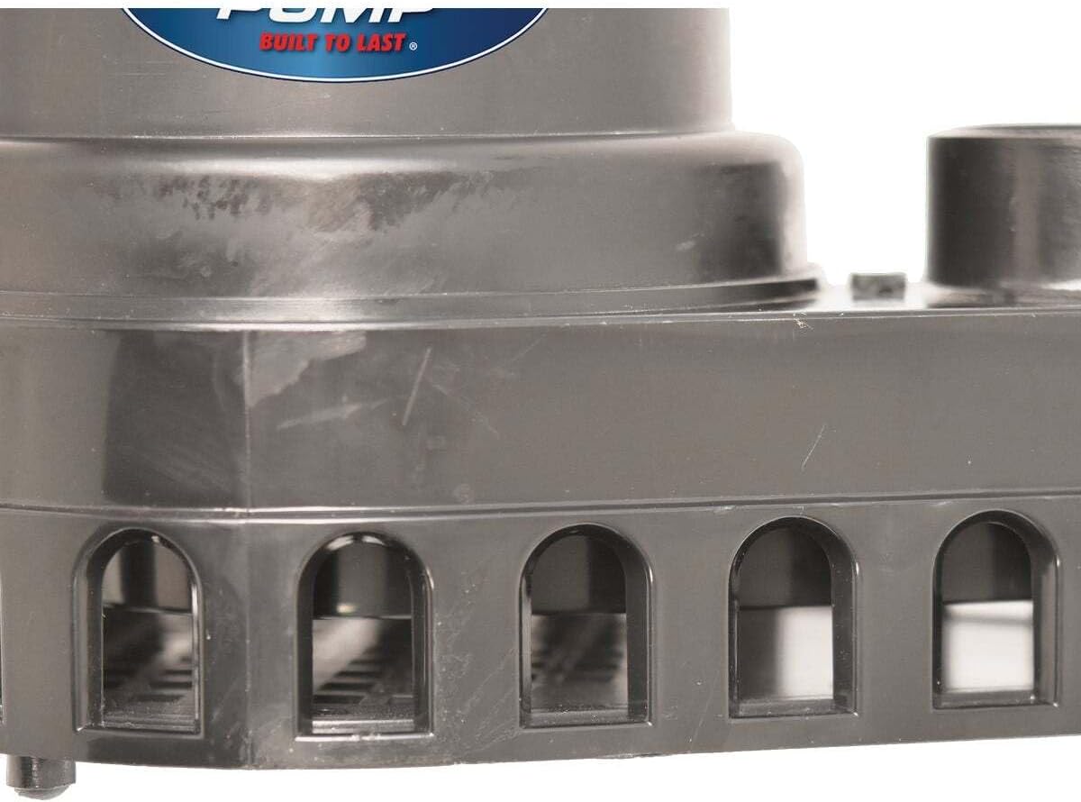 Superior Pump 92260 1/4 HP Thermoplastic Sump Pump with Vertical Float Switch, Black