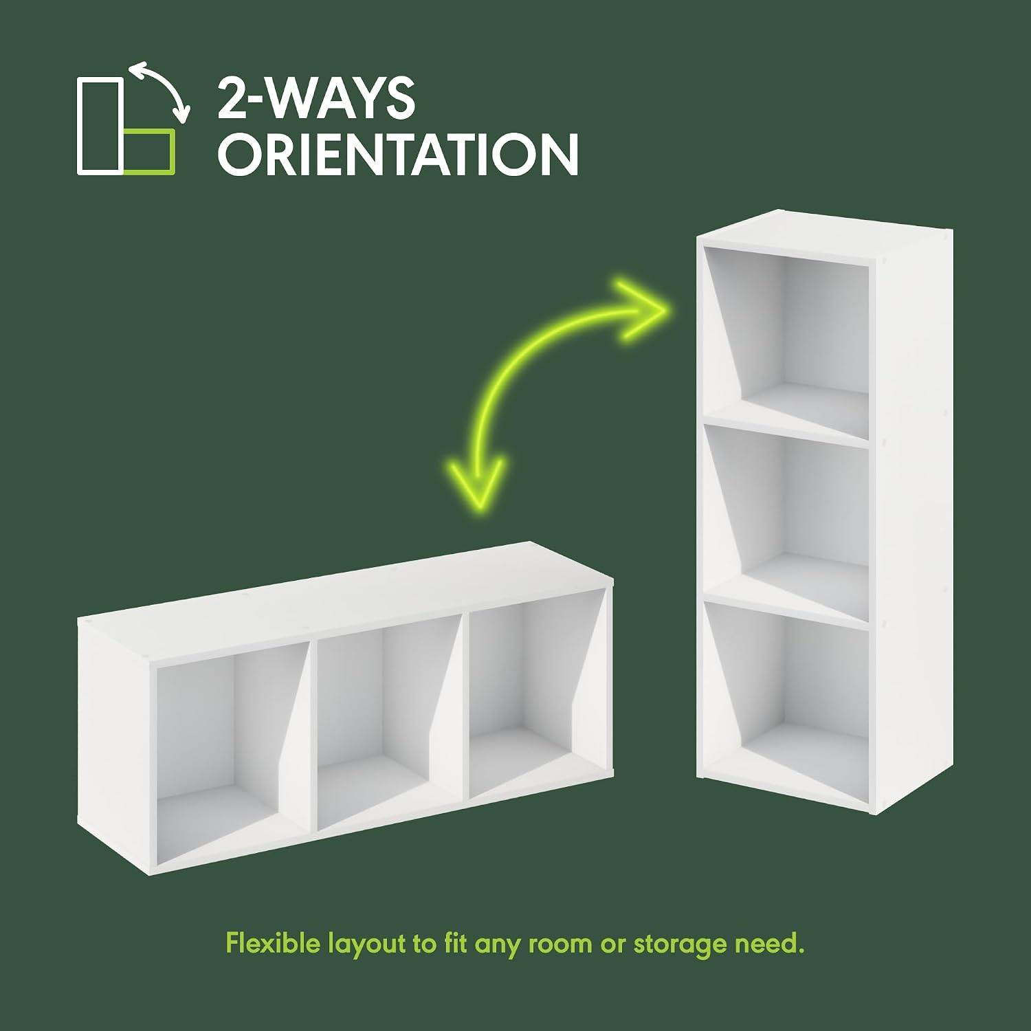 Furinno PASIR Book Shelf, 5-Tier Modern Bookshelf, Open Shelves Bookcase, 9 x 12 x 52, for Living Room, Bedroom, Home Office, Plain White