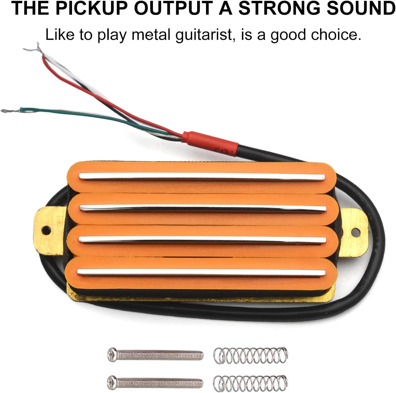 SAPHUE 2-Dual Blade Electric Guitar High Output Track Type Four Coil Humbucker Pickup Black