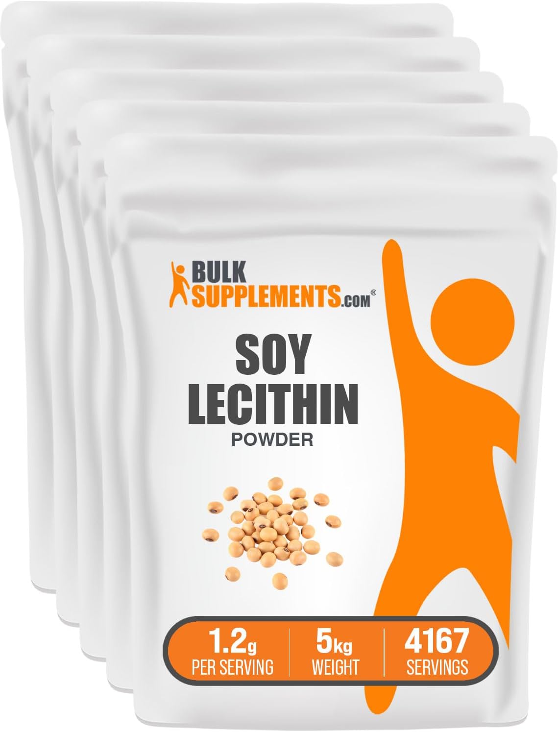 BulkSupplements.com Soy Lecithin Powder - Lecithin Supplement, Nutritional Supplement, Food Grade - Gluten Free, 1.2g per Serving, 250g (8.8 oz) (Pack of 1)