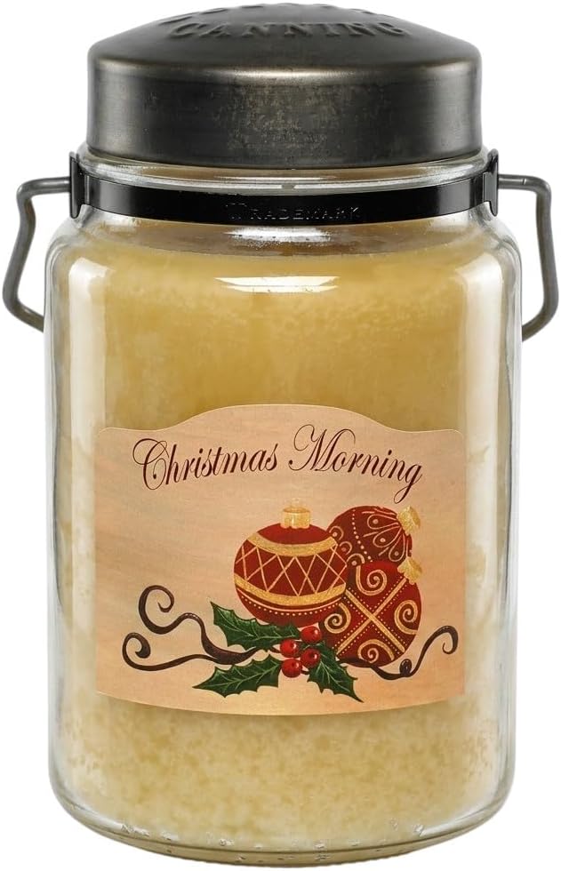 McCall’s Candles | Hot Buttered Rum | 26 oz Scented Candle | USA-Poured | Vintage Rustic Jar with Carrying Handle | Warm Buttery Spiced Rum Fragrance
