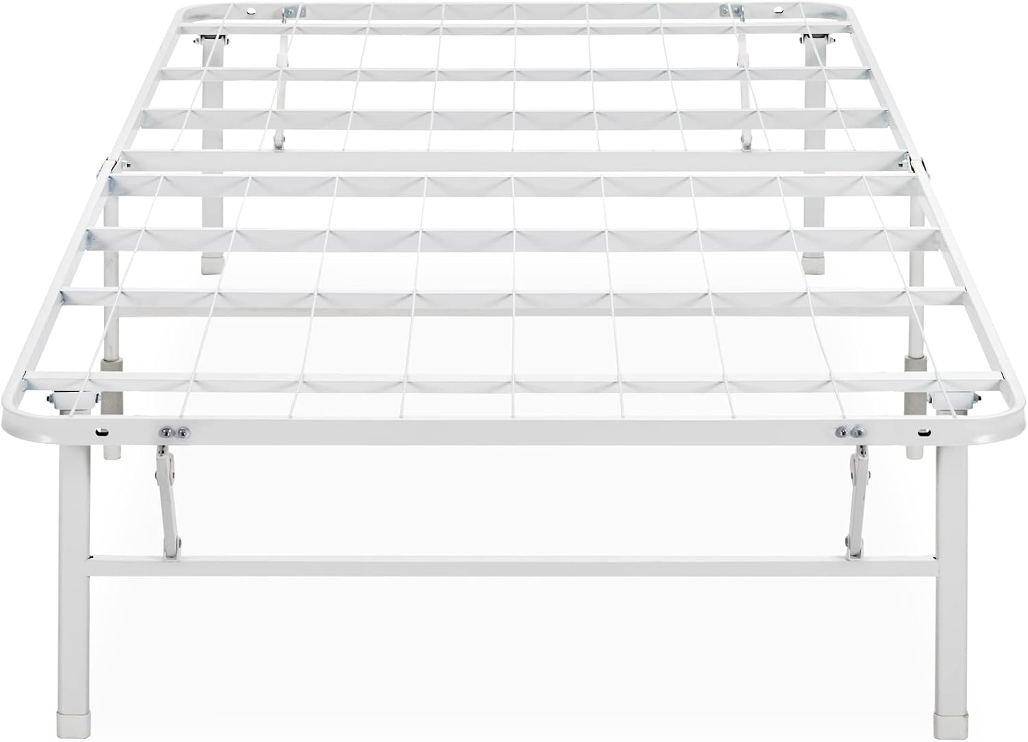 Zinus SmartBase Tool-Free Assembly Mattress Foundation, 14 Inch Metal Platform Bed Frame, No Box Spring Needed, Sturdy Steel Frame, Underbed Storage, Black, Queen