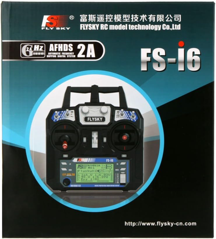 GoolRC Flysky FS-i6 AFHDS 2A 2.4GHz 6CH Radio System Transmitter for RC Helicopter Glider with FS-iA6 Receiver Mode 2