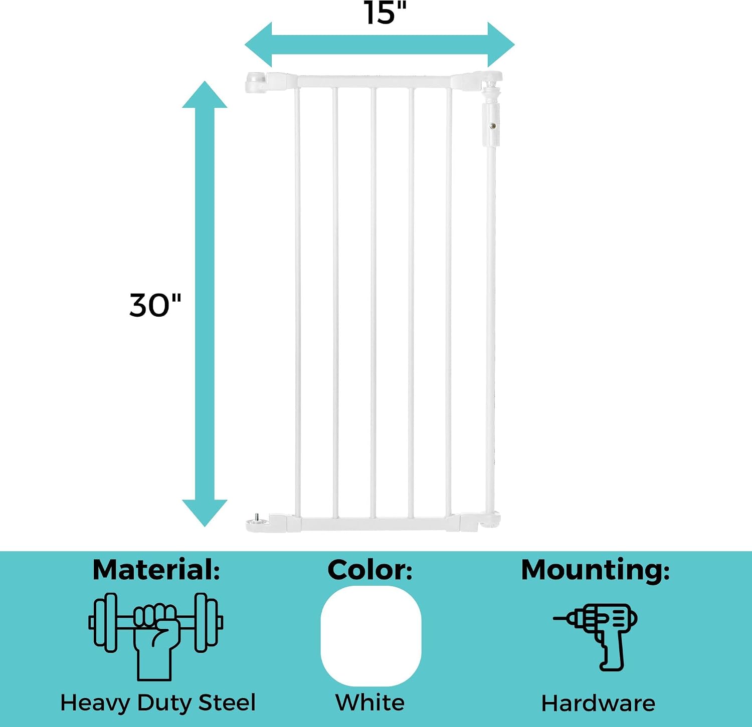Toddleroo by North States - Deluxe Décor Safety Gate: Hardware Mounted Extra Wide Metal Baby Gate - Adjustable Child Gate - 38.3 to 72 Inches Wide - 30 Inches Tall - Matte Bronze
