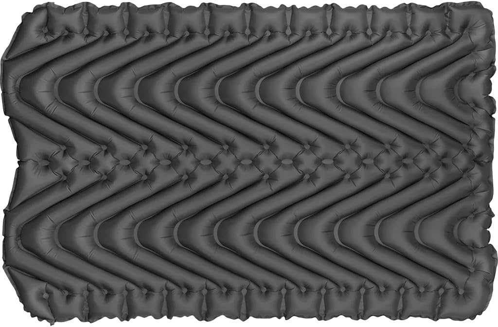 Klymit Insulated Double V Inflatable Sleeping Pad | Double Wide, Thick, Lightweight, Easy to Inflate, Foldable Air Bed for Camping & Backpacking