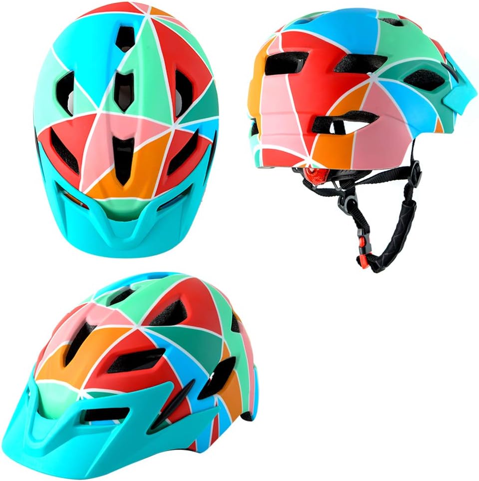 Kids Bike Helmet with LED Light for Youth Teen Toddler Boys Girls