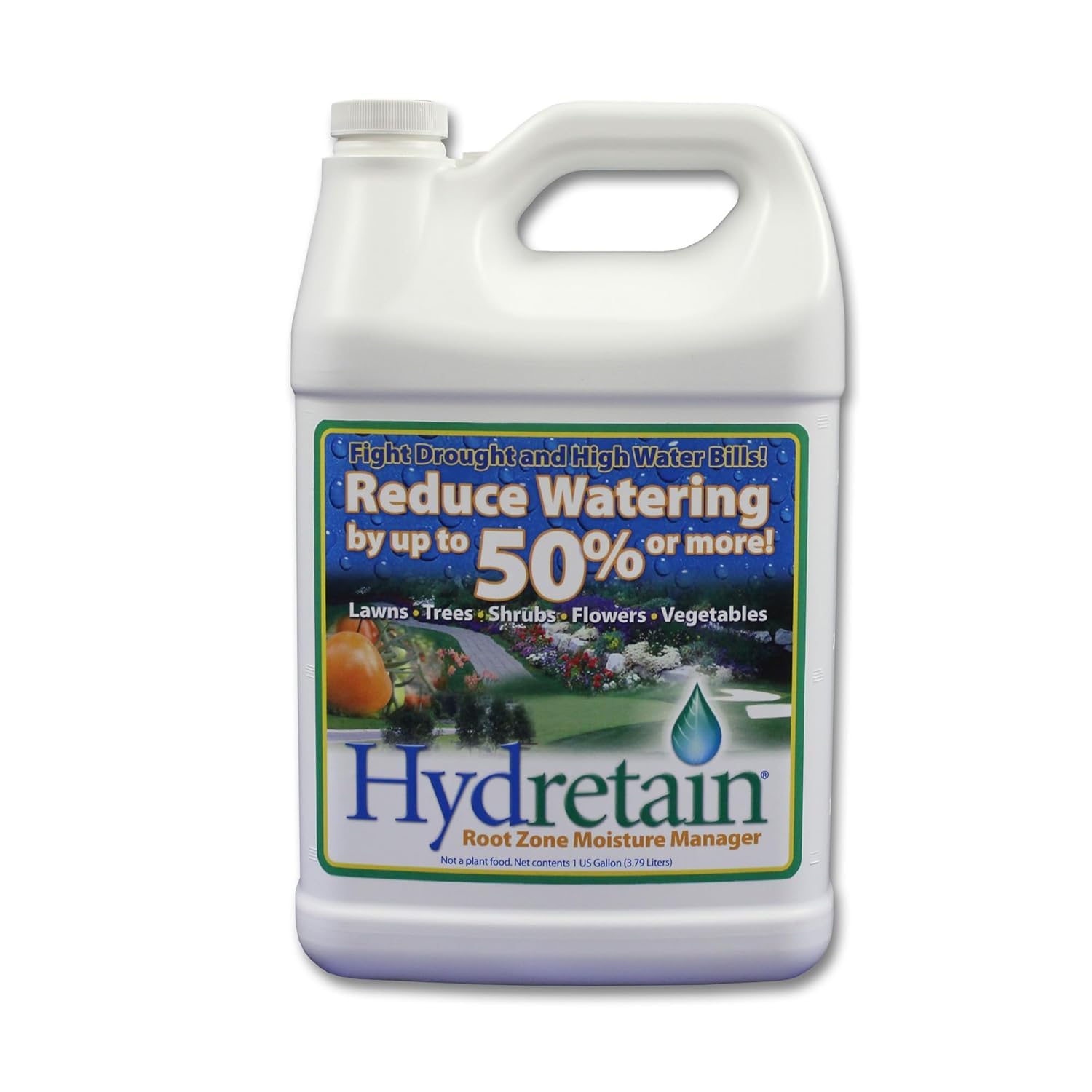 Hydretain Root Zone Moisture Manager — Converts Soil Moisture to Plant-Usable Water for Drought Protection — Reduce Watering 50%, 3-Month Residual, 5,000 Sq Ft Coverage (32 Fl Oz. RTS) | Patented humectant, ready-to-spray, 3-month residual, up to 5,000 s…