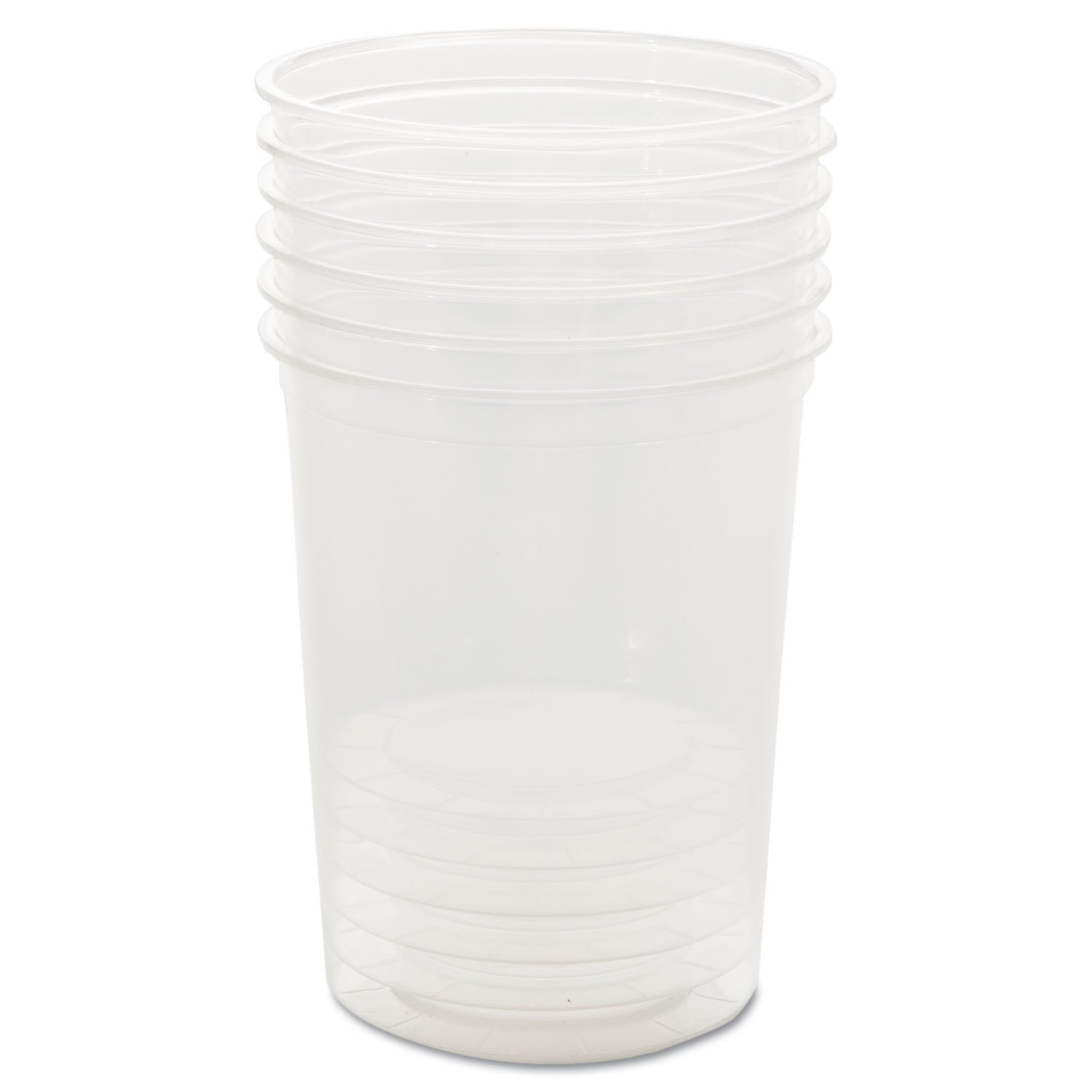 Clear 32oz Plastic Deli Containers, Bulk Pack of 500, Round, Universal Lid Available, Meal Prep, Strong Commercial Polypropylene, Food Service, Made in the USA