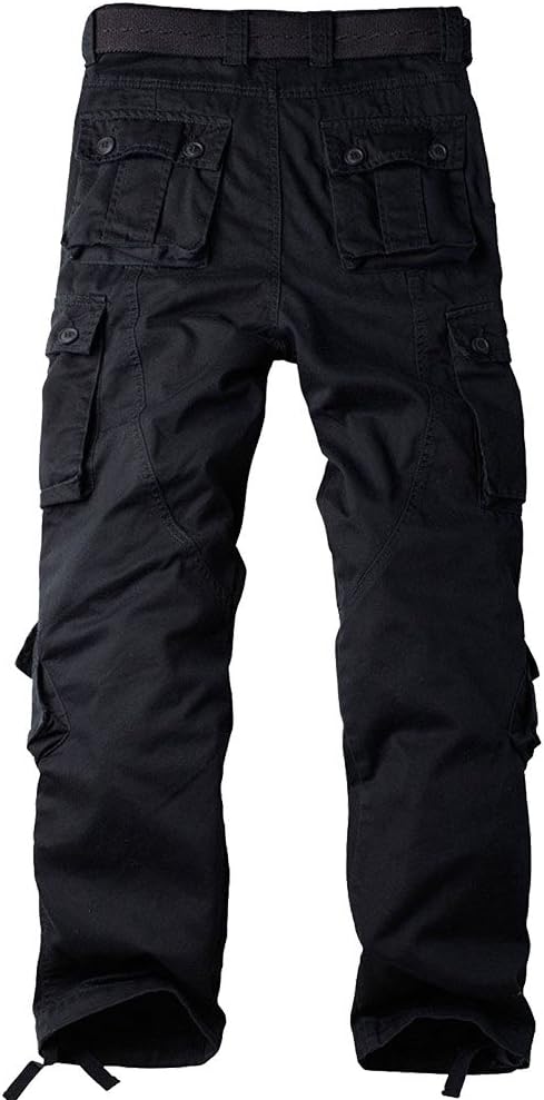 Mens Cargo Pants Camo Work Tactical Rip Stop BDU Casual Army Military Pants | 100% Cotton,Wear Resistant,Breathable,Sweat-absorbent,Men's Wild Cargo Pants with 8 Pockets,Relaxed Loose Fit Hiking Pants