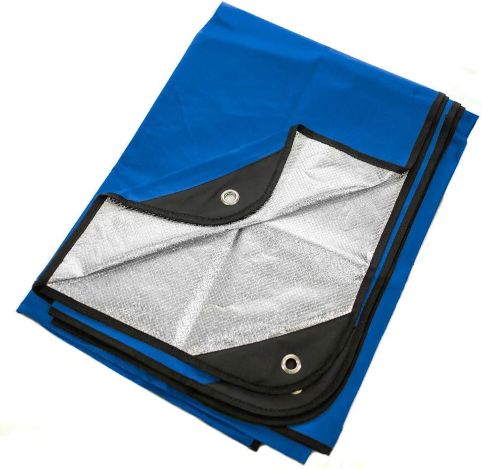 Arcturus Insulated Tarp, Reusable Heavy Duty Thermal Survival Blanket – 60x82in, Reflects 90% Body Heat, Waterproof, Windproof, 3-Layer Design, Reinforced Grommets, Olive Green | Reflective Mylar, Waterproof & Windproof, Reinforced Grommets for Tarp Setu…