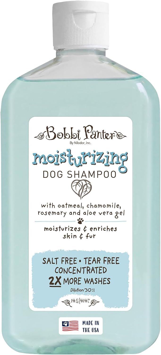 Bobbi Panter Soothing Dog Shampoo Tea Tree, Lavender, Cucumber & Oat Protein – Natural Formula for Sensitive Skin & Irritation Relief, Tear-Free, 30:1 Concentrate, Made in USA, 14 oz