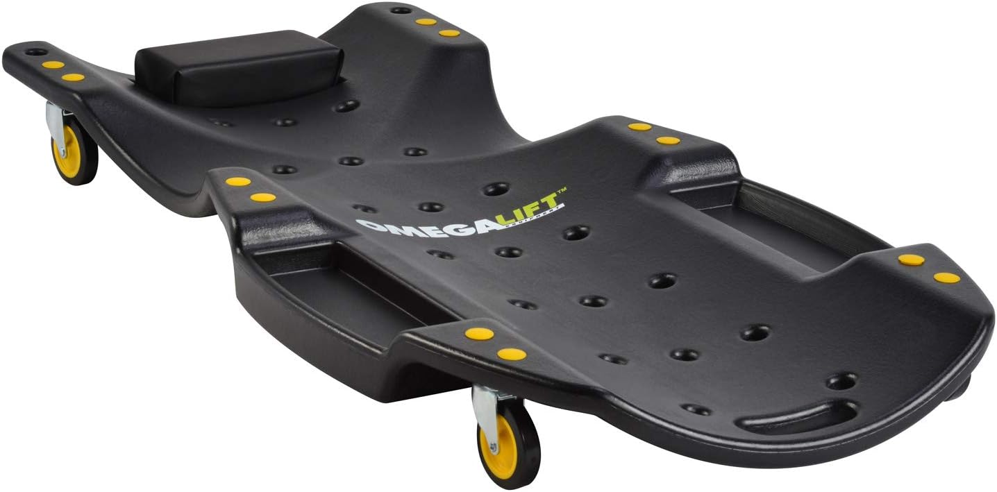 48" Plastic Creeper with Dual Tool Trays