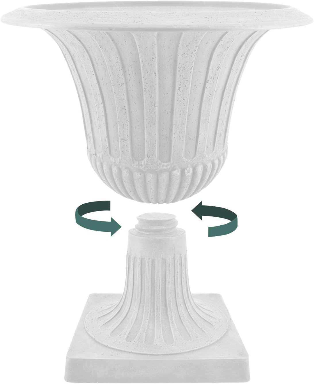 PSW HU40BK Bristol Urn Planter, 16 by 18-Inch, Black