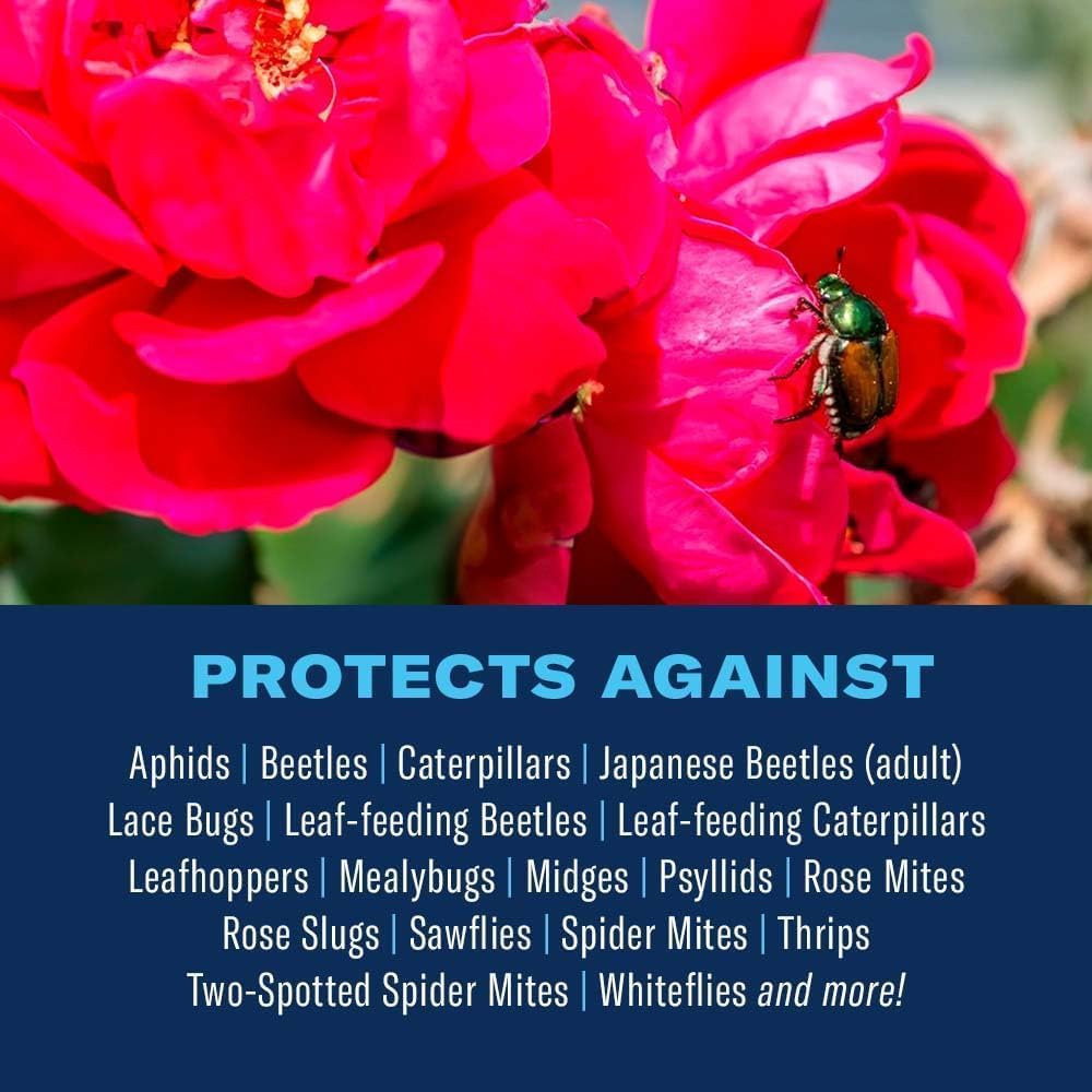 BioAdvanced 3-in-1 Insect, Disease, and Mite Control Spray - 24 fl oz | Insecticide, Fungicide & Miticide - Ready-to-Use - Prevents Pests and Diseases - Up to 30 Days Protection Bottle