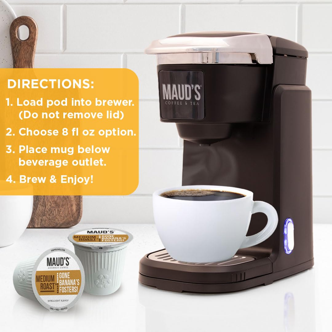 Maud's Family Pack Coffee Pods Variety Pack, 136ct, 12 Assorted Flavors | Medium Roast Flavored Coffee in Single Serve Pods – 100% Arabica Coffee, Compatible with Keurig Coffee Makers