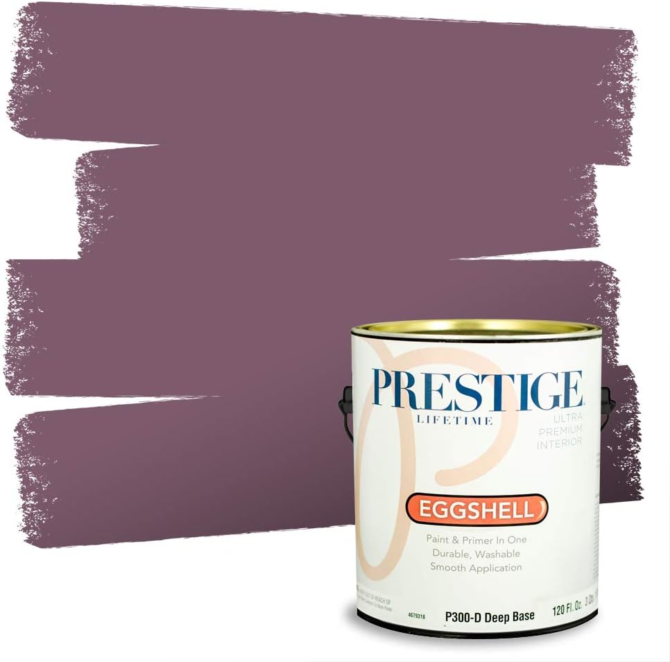 PRESTIGE Paints Exterior Paint and Primer In One, 1-Gallon, Satin, Comparable Match of Sherwin Williams* Ash Violet*