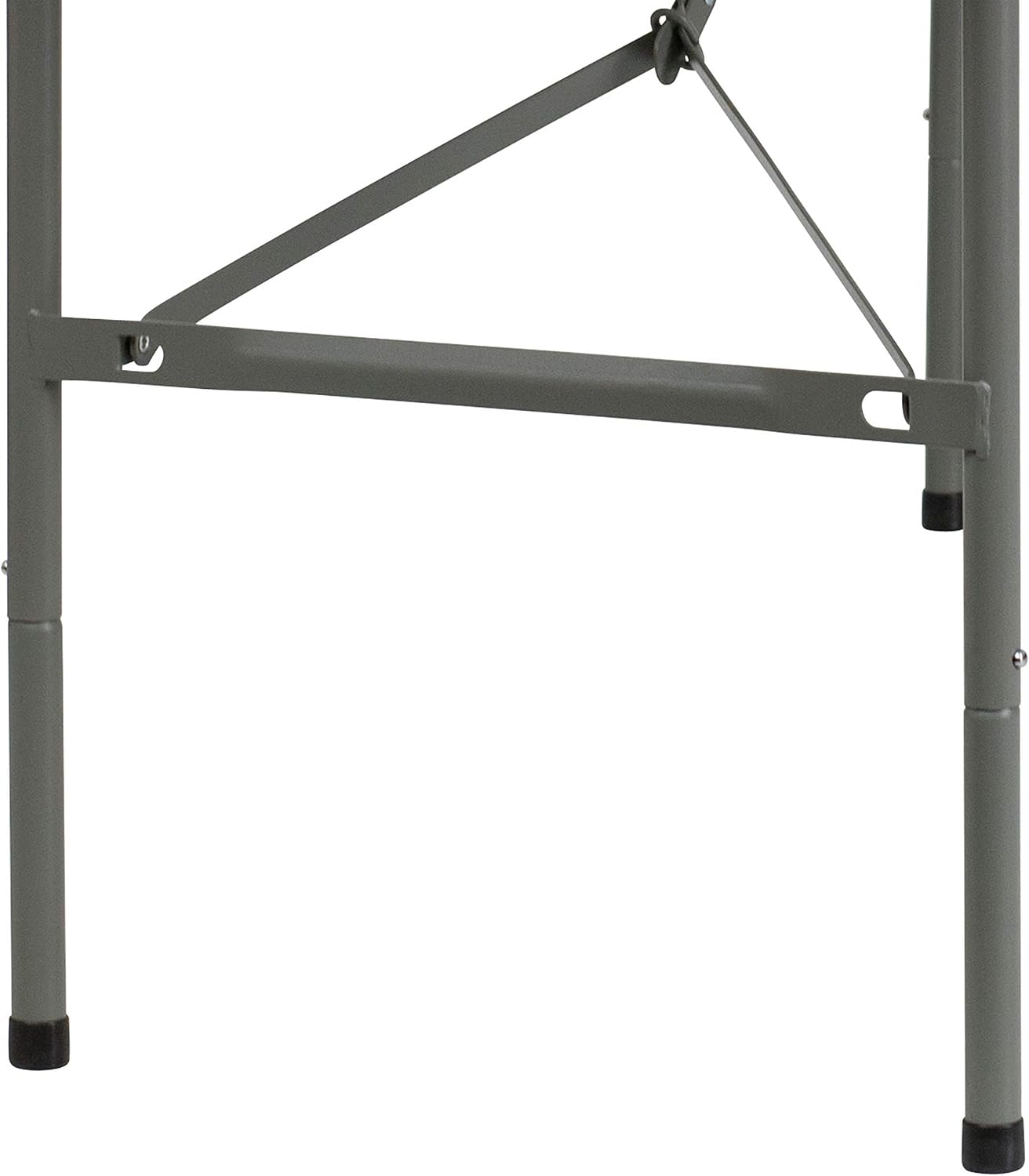 Flash Furniture 5-Foot Bi-Fold Granite White Plastic Folding Table | Lightweight, Easy Storage, Commercial Grade, Carrying Handle