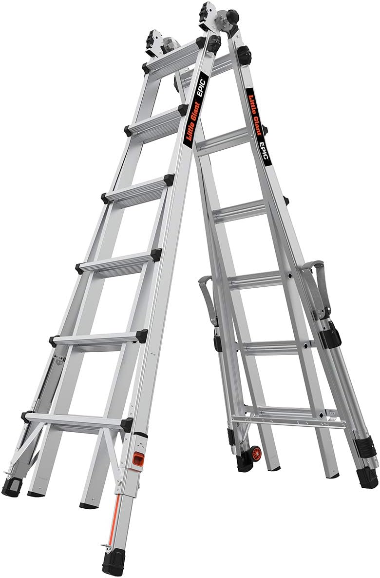 Little Giant Ladders, Epic, M26, 26 ft, Multi-Position Ladder, Aluminum, Type 1A, 300 lbs weight rating, (16826-818)