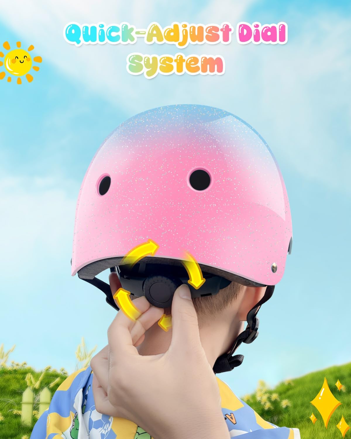 Besttravel Kids Helmet, Toddler Adjustable Kids Ages 3-8 Years Old Boys Girls Multi-Sports Safety