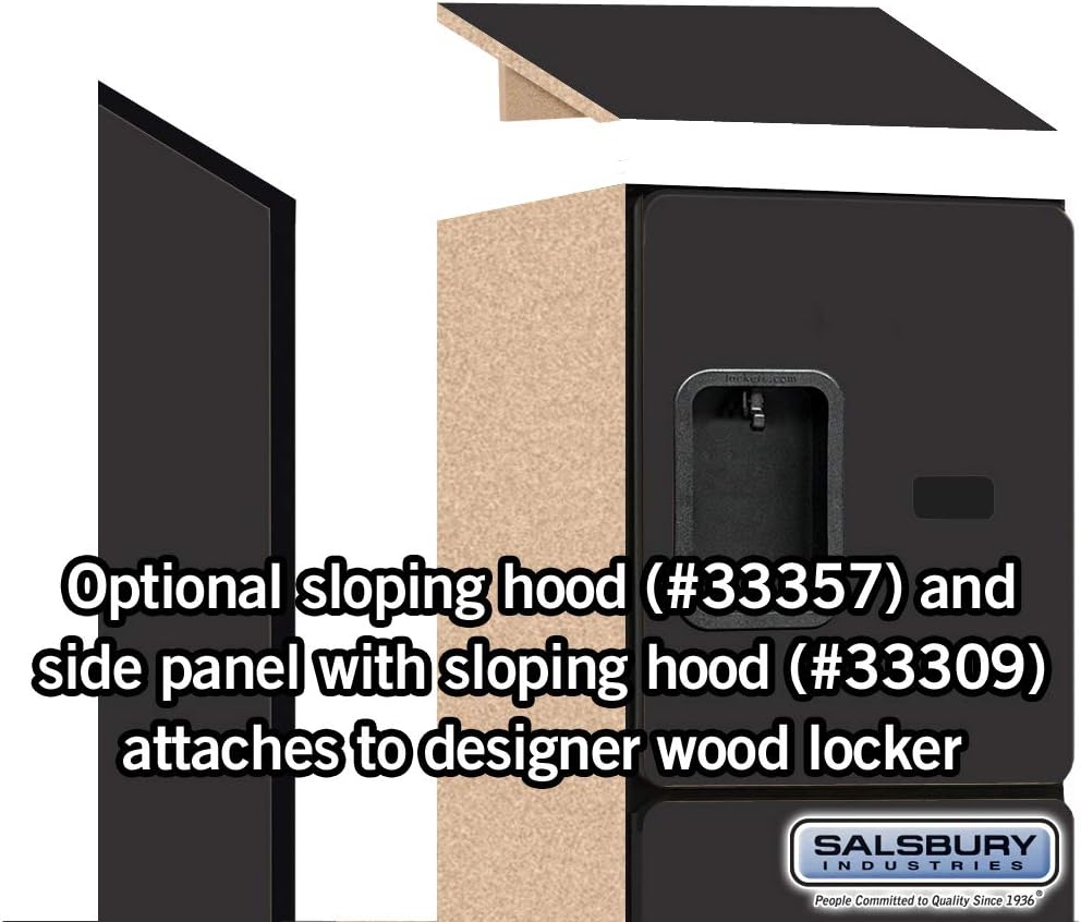 Salsbury Industries Four Tier Designer Wood Locker, Mahogany, 6' 3" x 18"
