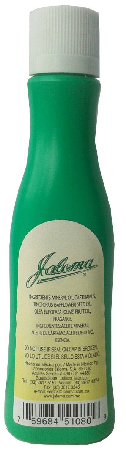 Jaloma, Sweet Oil with Olive Emollent, Aceite Suavizante Con Olivo, 2 Fl Oz