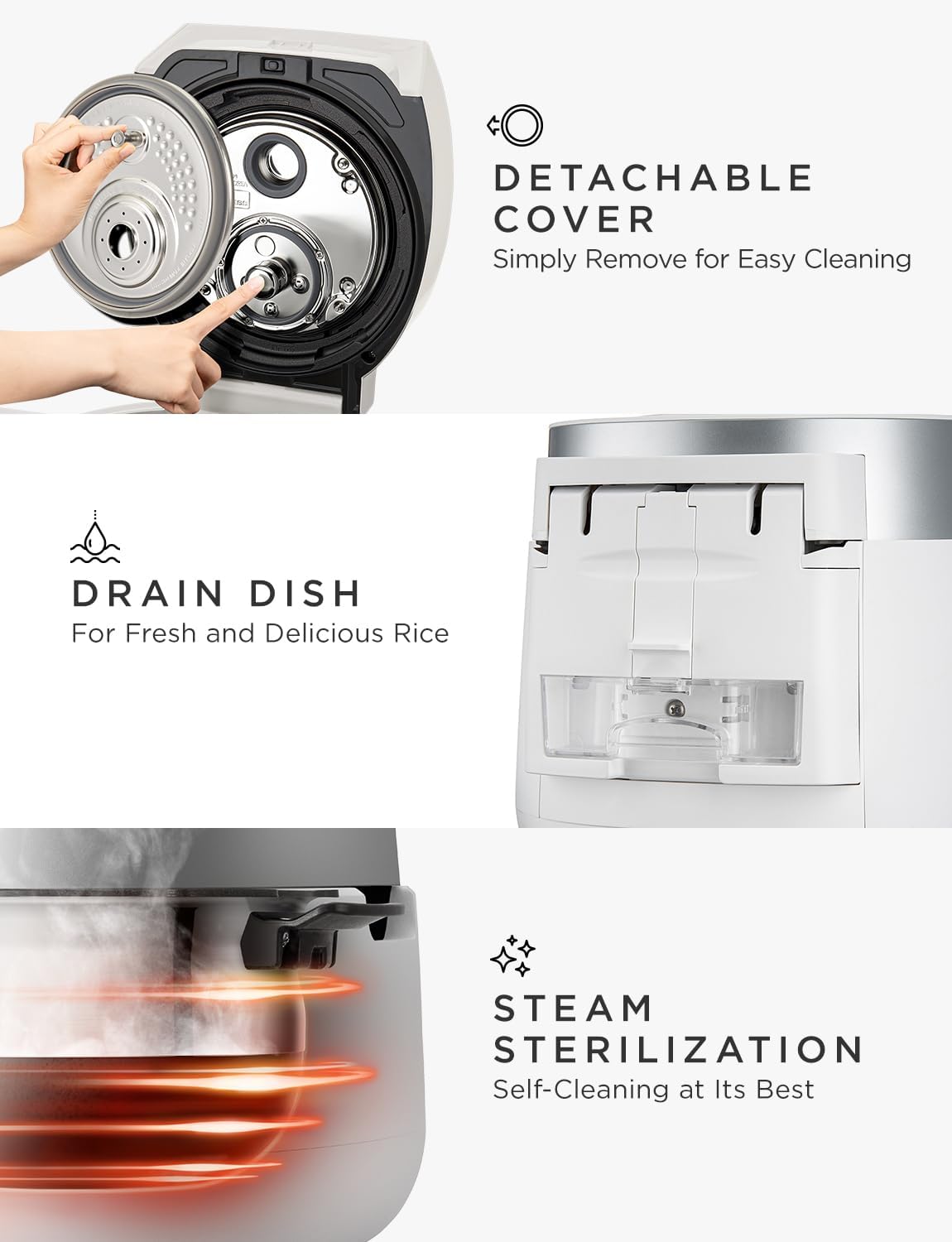 CUCKOO Twin Pressure Induction Rice Cooker, 20-Cup Cooked, CRP-LHTR1009FW