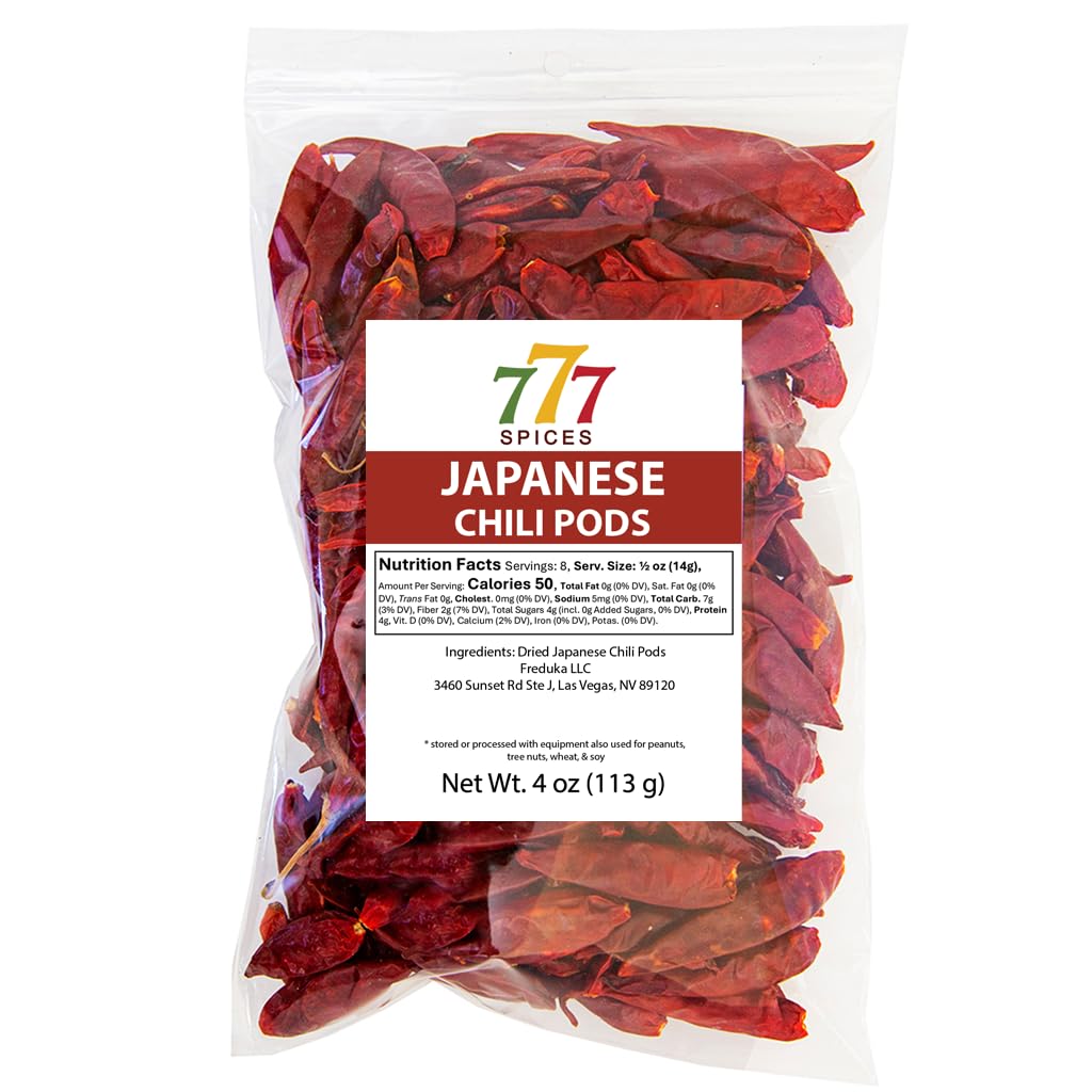 4oz Japones Dried Whole Chile Peppers, Oriental chile peppers