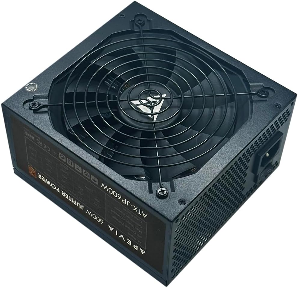 Apevia ATX-JP800W Jupiter 800W 80 Plus Bronze Certified Active PFC ATX Gaming Power Supply, Supports Dual/Quad Core CPUs, SLI/Crossfire/Haswell, 3 Year Warranty | 80+ Bronze PSU, Auto Thermal Controlled 135mm Fan, Heavy Duty Protections, Active PFC, Low…