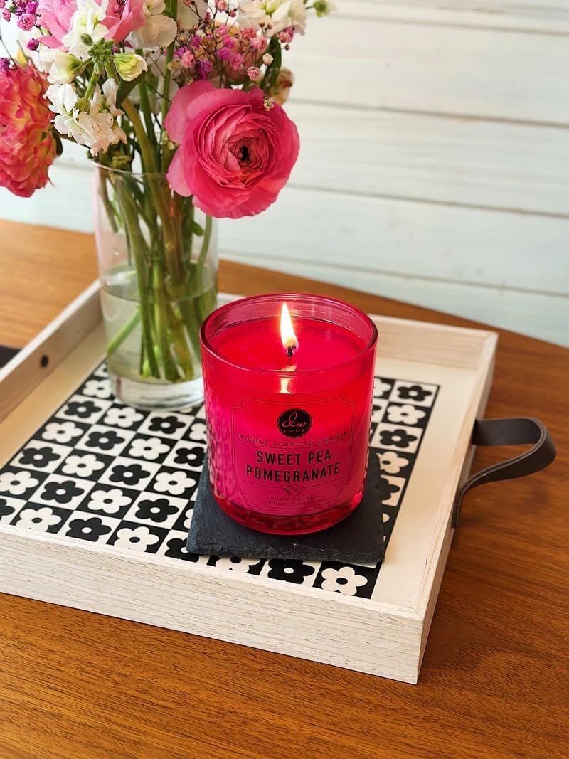 DW Home Peony Petals Scented Candle for Home, 9 oz, 8.8 oz Candle Jar, Up to 33H Burn Time, Luxury Scented Candle for Relaxation, Gifting, Home Décor