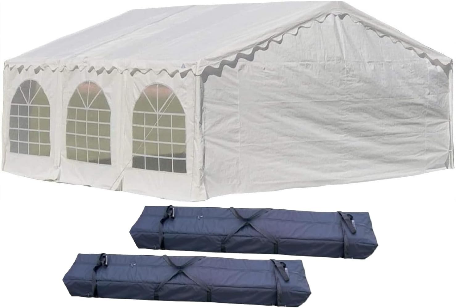 DELTA 26'x16' Budget PE Party Tent + (2) Long Bags + (1) Short Bag, Tents for Parties, Canopy Carpas para Fiestas,Wedding Event Tents for Outdoor Events (B Model)