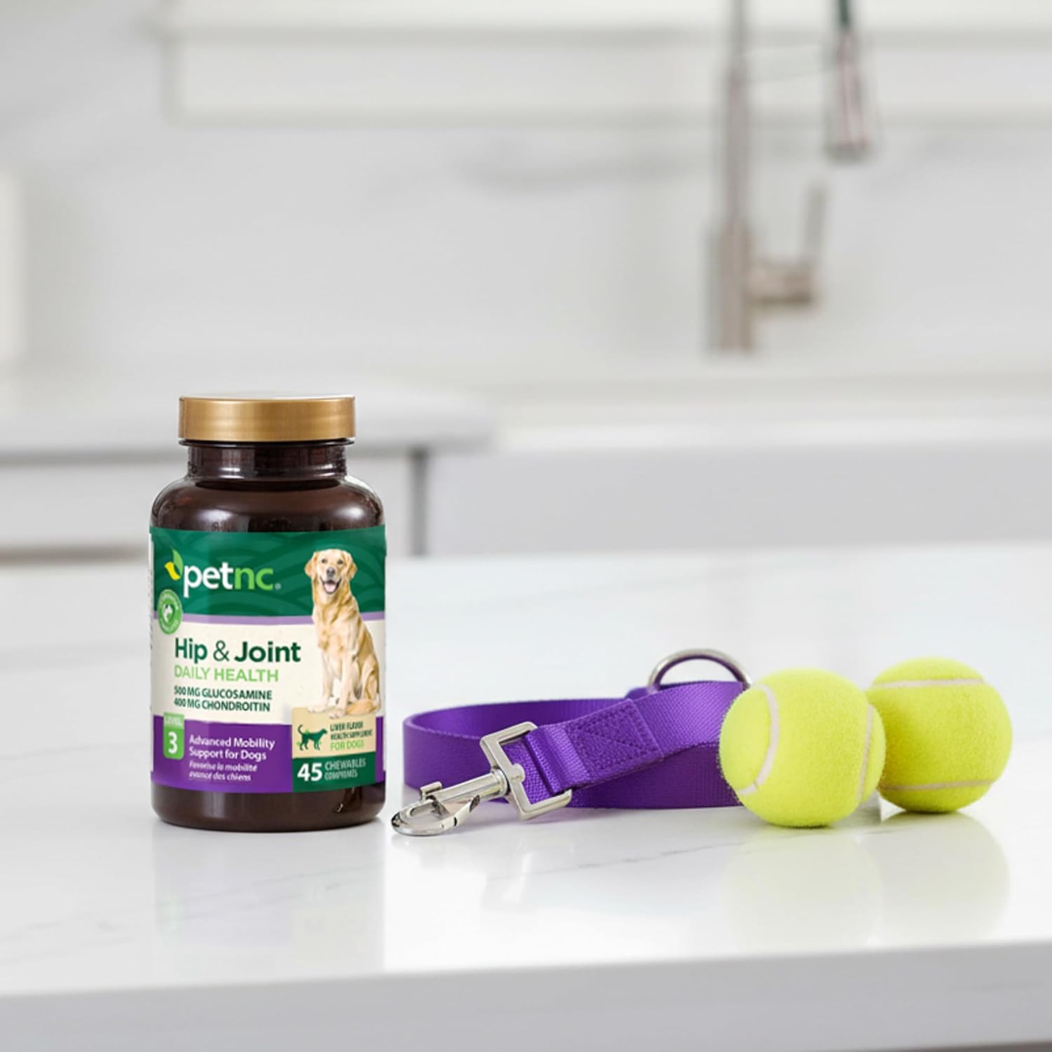 PetNC Natural Care Hip and Joint Soft Chews for Dogs, 90 Count - 27591 | Glucosamine Chondroitin MSM Dog Chews with Hyaluronic Acid, Liver Flavored Bone & Joint Support Supplement, For All Breeds