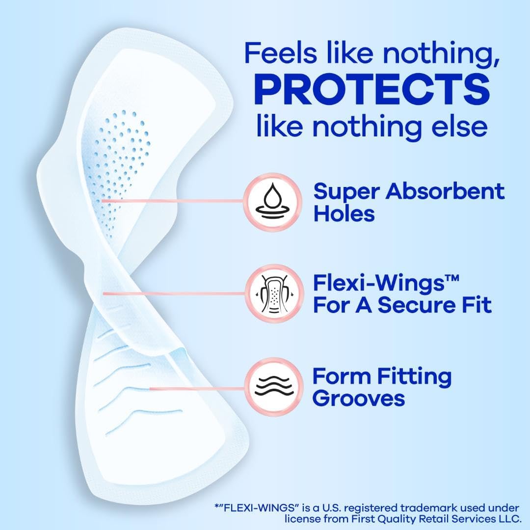 Always Infinity Feminine Pads for Women, Size 3, Extra Heavy Flow, with Wings, Unscented, 28 CT
