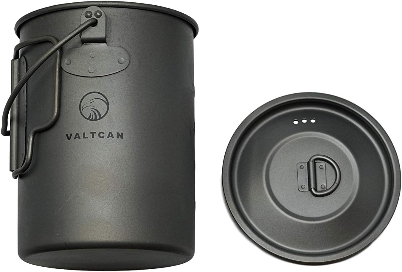 Valtcan 900ml Titanium Pot Boil Cook & Drink From One Pot, 134g Ultralight, Thicker Gauge Grade 1 Ti, Aligned Bail Handle, Lid with Steam Holes