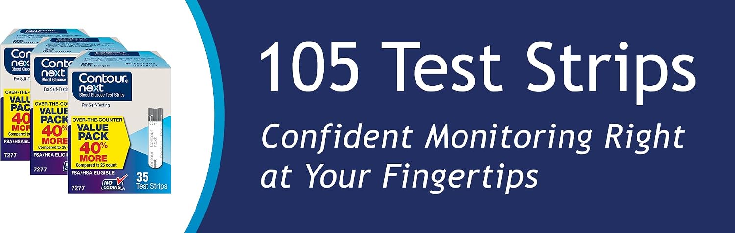 Ascensia CONTOUR NEXT Blood Glucose Diabetes Test Strips, 35 Count
