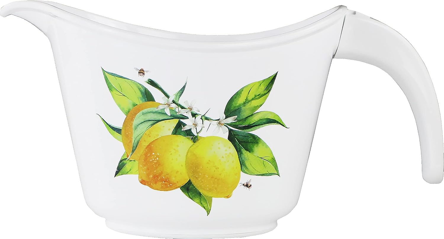 Reston Lloyd, Batter Bowl With Pour Spout, Non-Slip Base, Erogonomic Space Saving Detachable Handle, 2 QT Heavy Duty BPA-Free Microwave & Dishwasher Safe, Plum