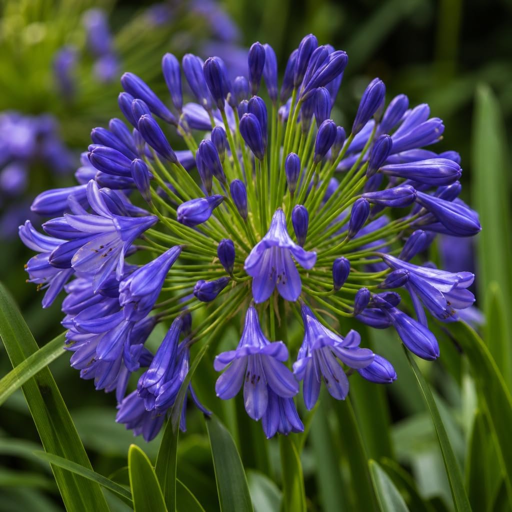 Storm Cloud | 3 Live Plants | Agapanthus Africanus | Drought Tolerant Perennials, Blue Flowering Plant, Long Blooming Garden, Evergreen Foliage