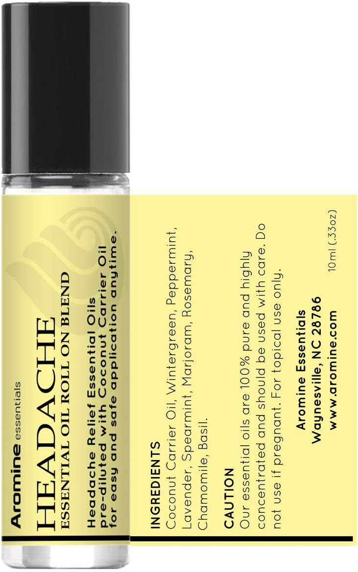 Peppermint Essential Oil Roll On, Pre-Diluted 10ml (Pack of 2). Premium Quality, Therapeutic Grade Topical Ready Aromatherapy Oil